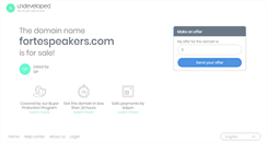 Desktop Screenshot of fortespeakers.com